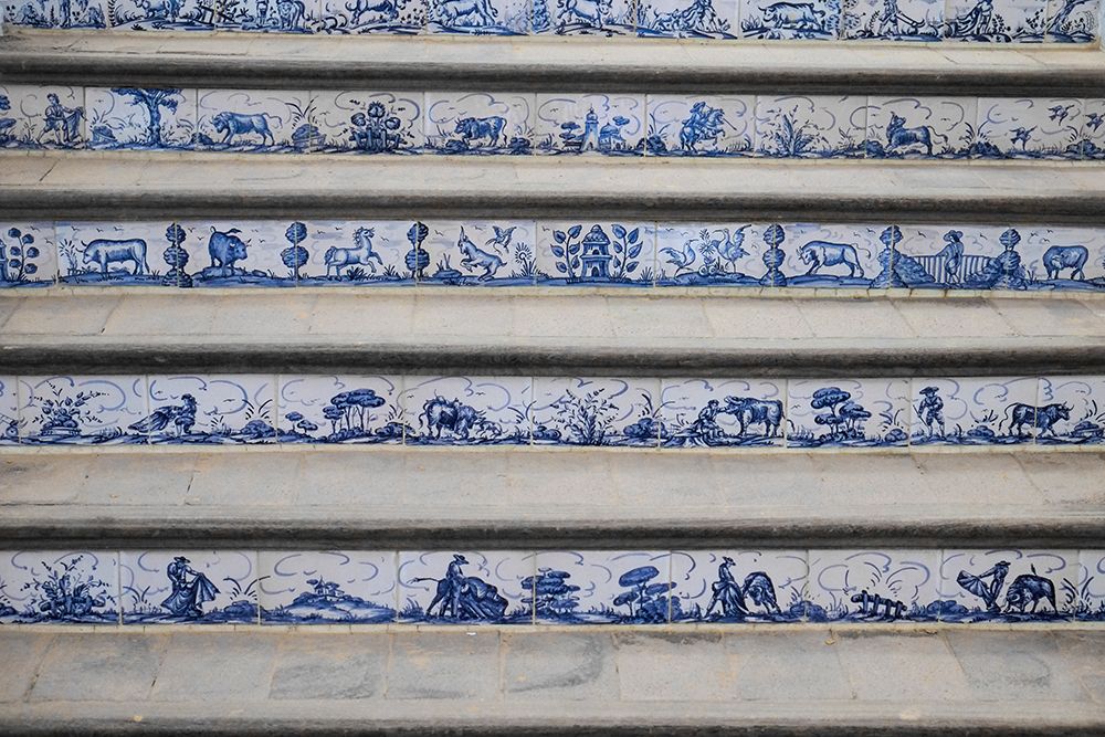 Rhonda, Spain. Spanish steps with tiles.